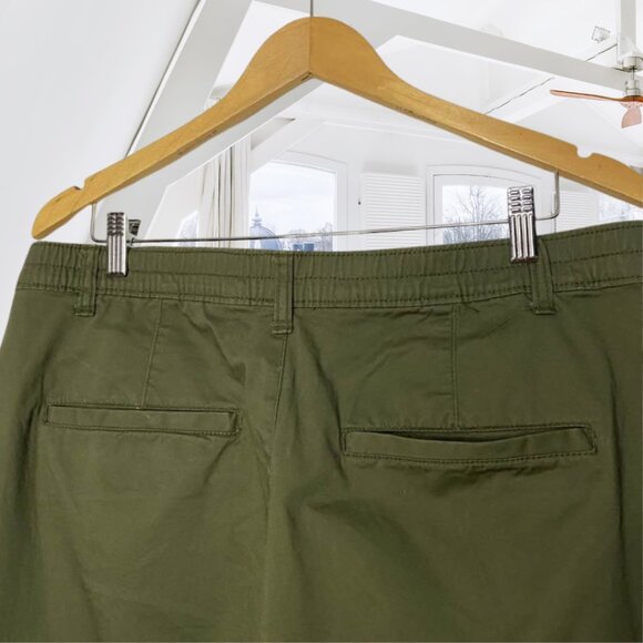 GAP Women's Army Green Trousers - High Rise - Size 18 - NWT Stretch Cotton Pants - Picture 6 of 12